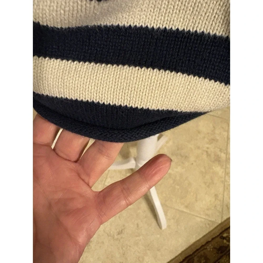 Gander Mountain Women's 100%‎ Cotton Sweater, Large, Blue and Cream Striped